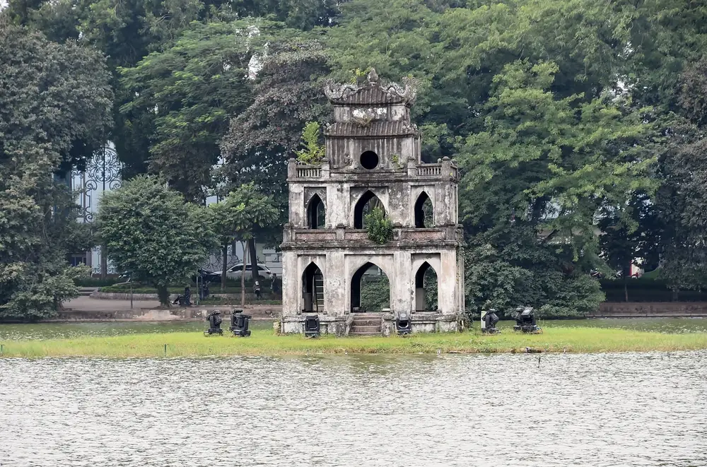 Turtle Tower on Hoan Kiem Lake, Hanoi