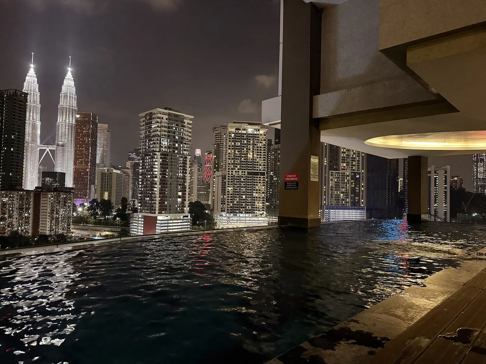 Kuala Lumpur skyline and Petronas Twin Towers at night
